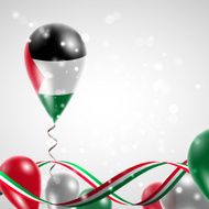 Flag of Palestine on balloon