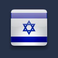Square icon with flag of Israel