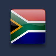 Square icon with flag of South Africa