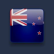 Square icon with flag of New Zealand
