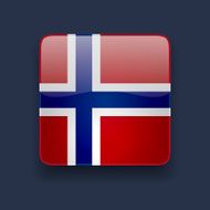 Square icon with flag of Norway