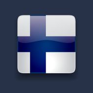Square icon with flag of Finland