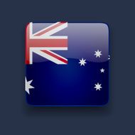 Square icon with flag of Australia