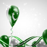 Flag of Pakistan on balloon