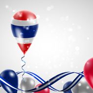 Flag of Thailand on balloon