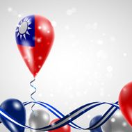 Flag of Taiwan on balloon