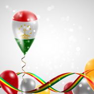 Flag of Tajikistan on balloon