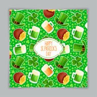 cute green card for St Patrick`s Day