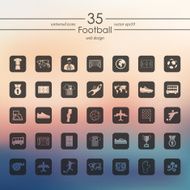 Set of football icons