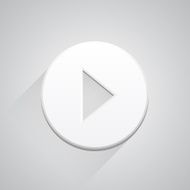 Play icon button on white background