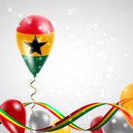 Flag of Ghana on balloon