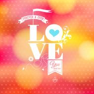 Abstract romantic card Soft blurry background