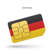 Germany mobile phone sim card with flag