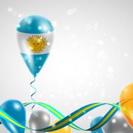 Flag of Argentina on balloon