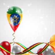 Flag of Ethiopia on balloon