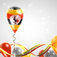 Flag of Uganda on balloon