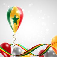 Flag of Senegal on balloon