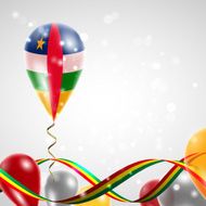 Flag of Central African Republic on balloon