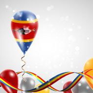 Flag of Swaziland on balloon