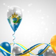 Flag of San Marino on balloon