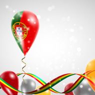Flag of Portugal on balloon