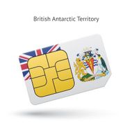 British Antarctic Territory phone sim card with flag