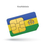 KwaNdebele mobile phone sim card with flag