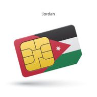 Jordan mobile phone sim card with flag