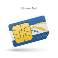 Johnston Atoll mobile phone sim card with flag