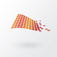 abstract color pixels tile floating