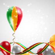 Flag of Mali on balloon