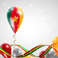 Flag of Cameroon on balloon