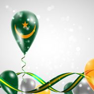 Flag of Mauritania on balloon