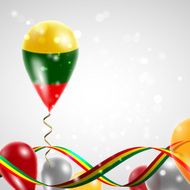 Lithuanian flag on balloon