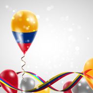 Flag of Colombia on balloon