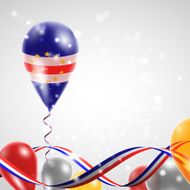 Flag of Cape Verde on balloon