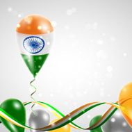 Flag of India on balloon
