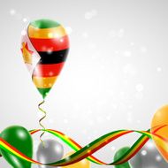 Flag of Zimbabwe on balloon