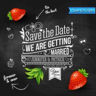Save the date for personal holiday Wedding invitation on chalkb