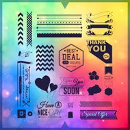 Set of universal icons borders and elements for Your design