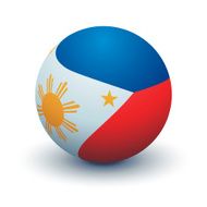 Philippines Flag Sphere Vector