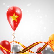 Flag of Vietnam on balloon