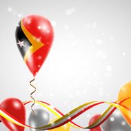 Flag of East Timor on balloon