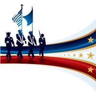 Military Parade Soldiers American Flag - Background