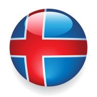 World Flag Button Iceland