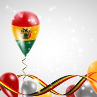 Flag of Bolivia on balloon