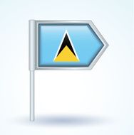 Flag of Saint Lucia vector illustration N2