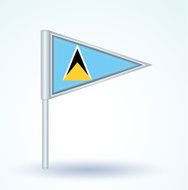 Flag of Saint Lucia vector illustration N3