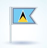 Flag of Saint Lucia vector illustration N9