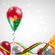Flag of Burkina Faso on balloon
